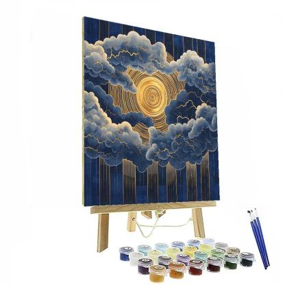 Gustav Klimt Inspired Decorative Thundercloud Strata painting number kit