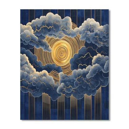 Gustav Klimt Inspired Decorative Thundercloud Strata painting number kit