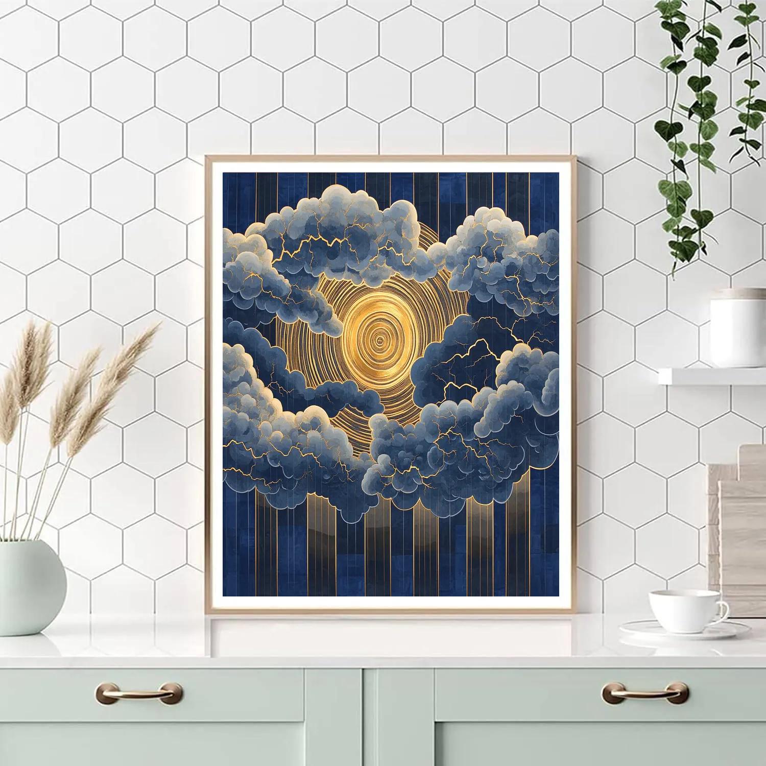 Gustav Klimt Inspired Decorative Thundercloud Strata painting number kit