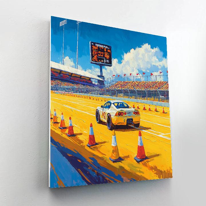 Cruz Ramirez Training Track Victory Lap Disney Inspired paint by color