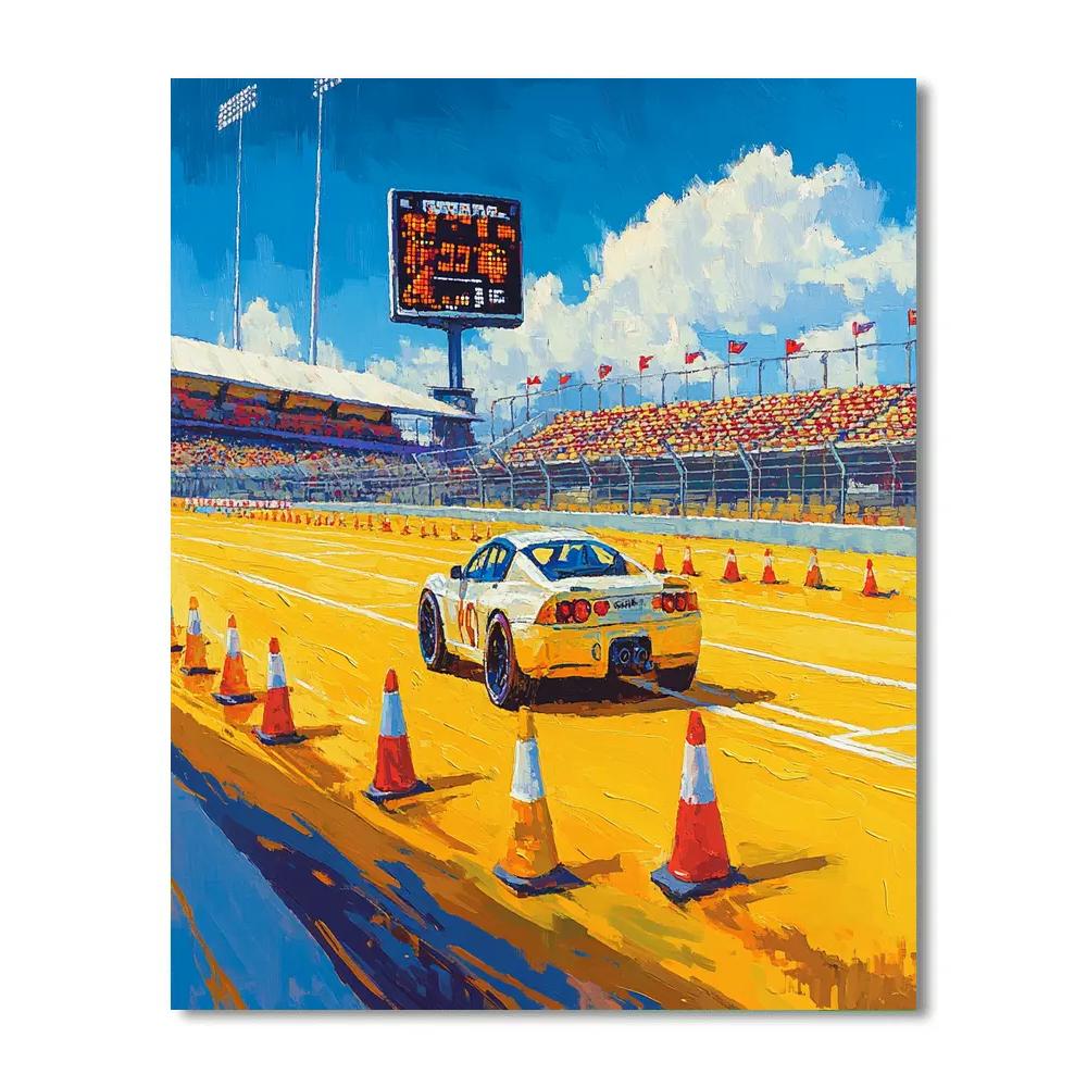 Cruz Ramirez Training Track Victory Lap Disney Inspired paint by color