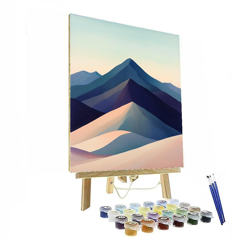Georgia OKeeffe Inspired Mountain Range At Dawn Paint by numbers kits