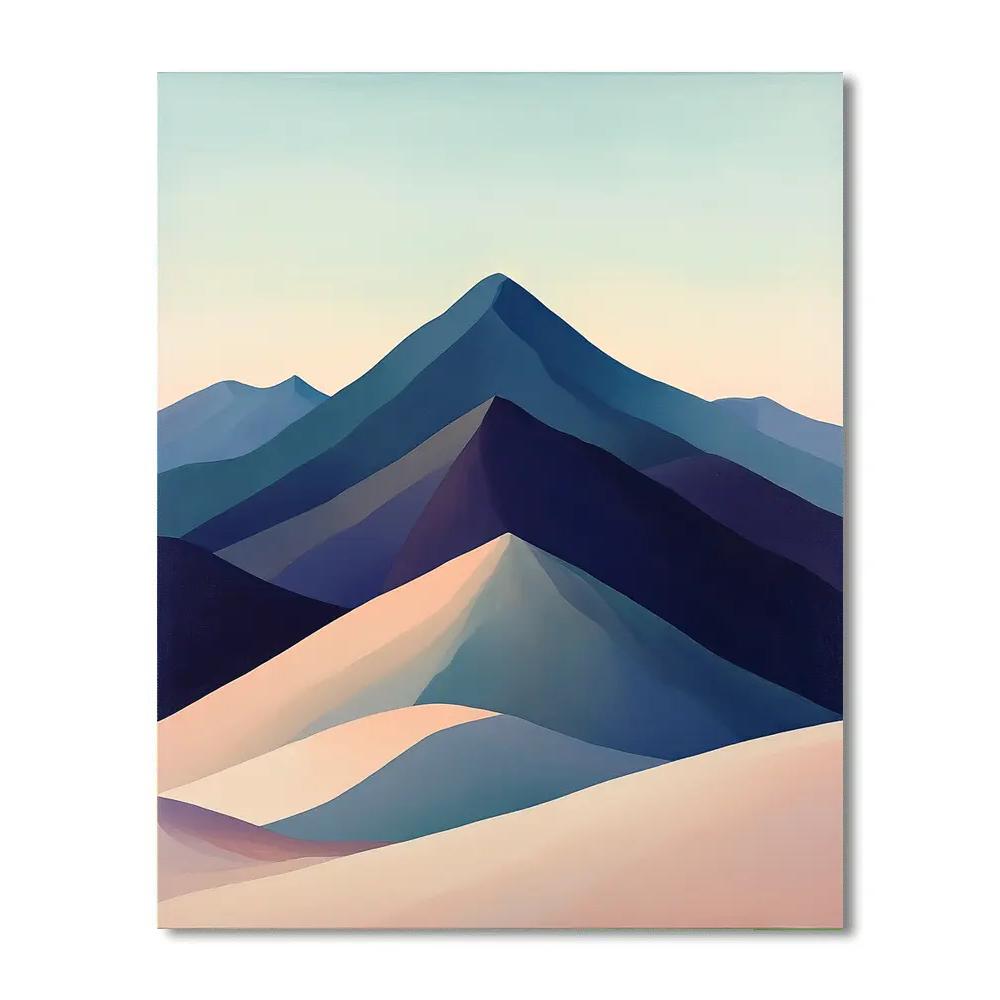 Georgia OKeeffe Inspired Mountain Range At Dawn Paint by numbers kits