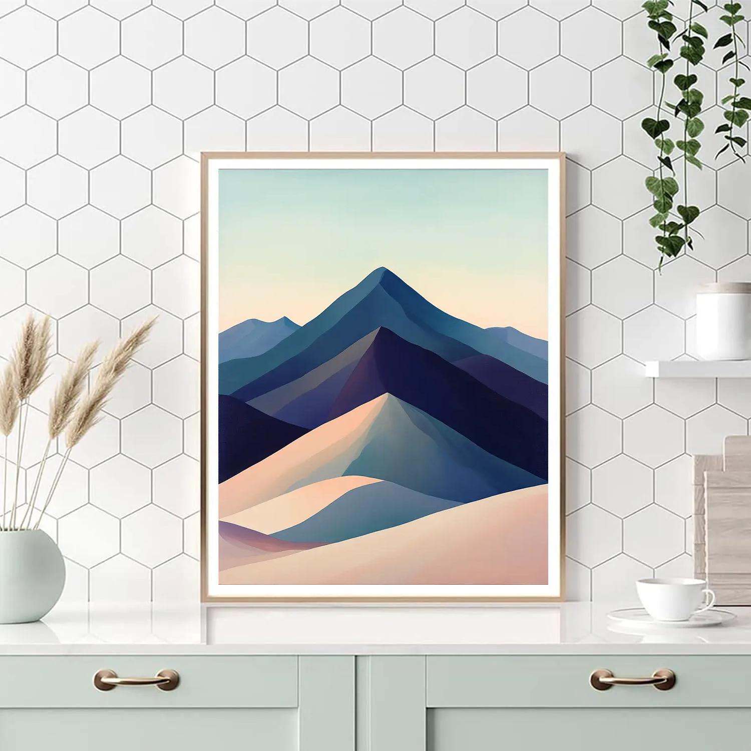 Georgia OKeeffe Inspired Mountain Range At Dawn Paint by numbers kits