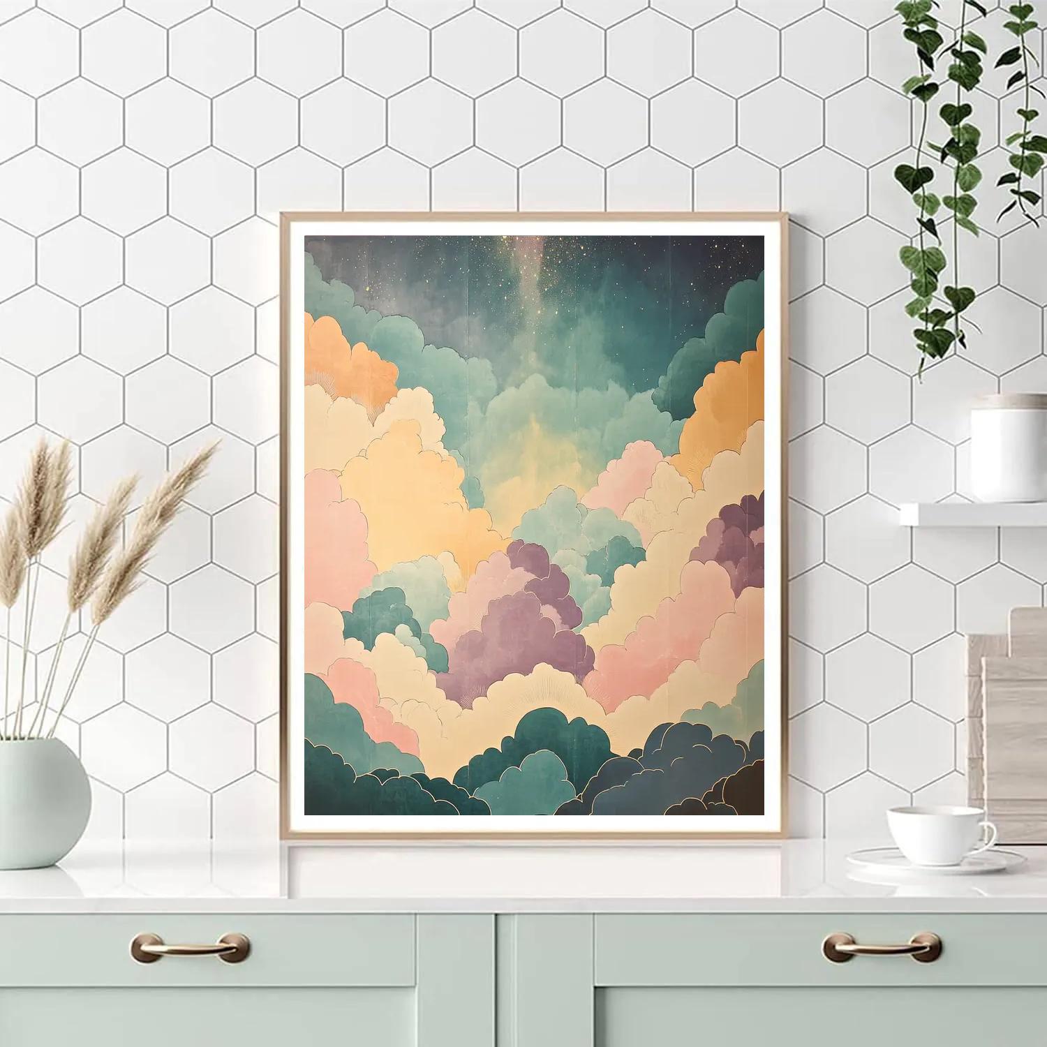 Hiroshige Inspired Silent Sakura Nebula paint by numbers