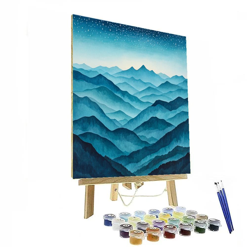 Hiroshige Inspired Mist Over Eternal Constellations DIY paint by numbers