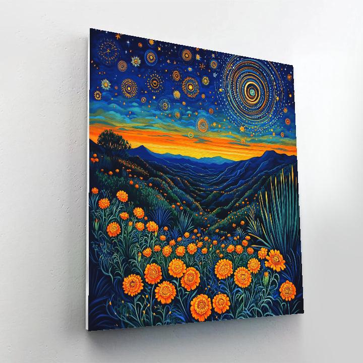 Frida Kahlo Inspired Marigold Constellations Paint by numbers art