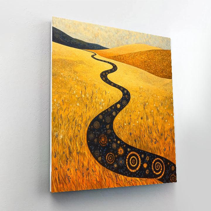 Gustav Klimt Inspired Patterned Prairie Winds paint by numbers