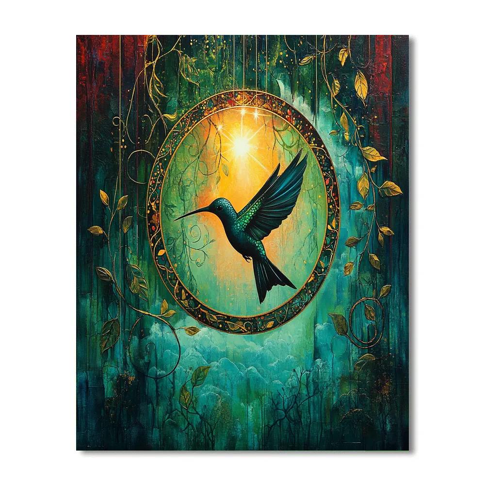 Frida Kahlo Inspired Hummingbird Eclipse Painting by numbers kit