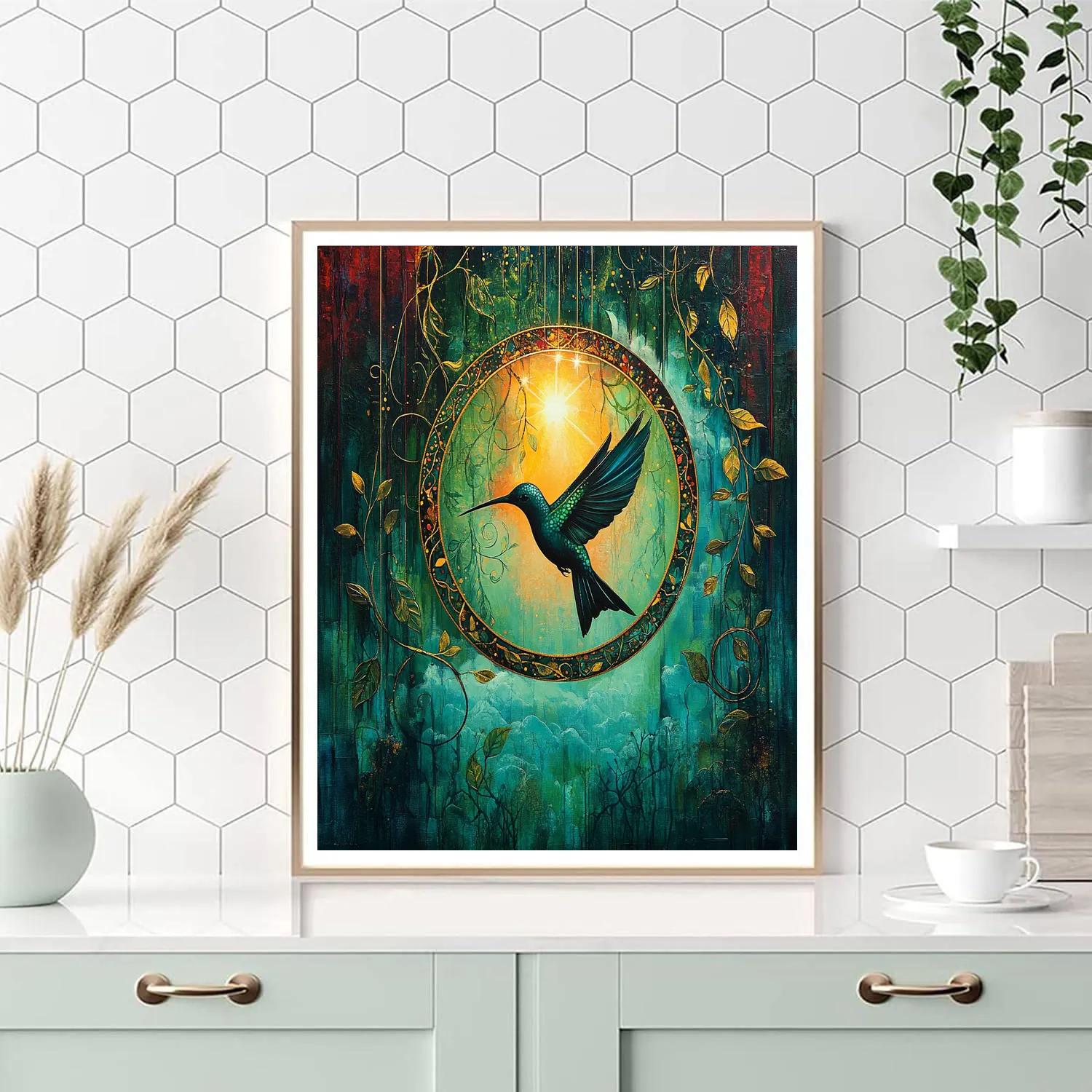 Frida Kahlo Inspired Hummingbird Eclipse Painting by numbers kit