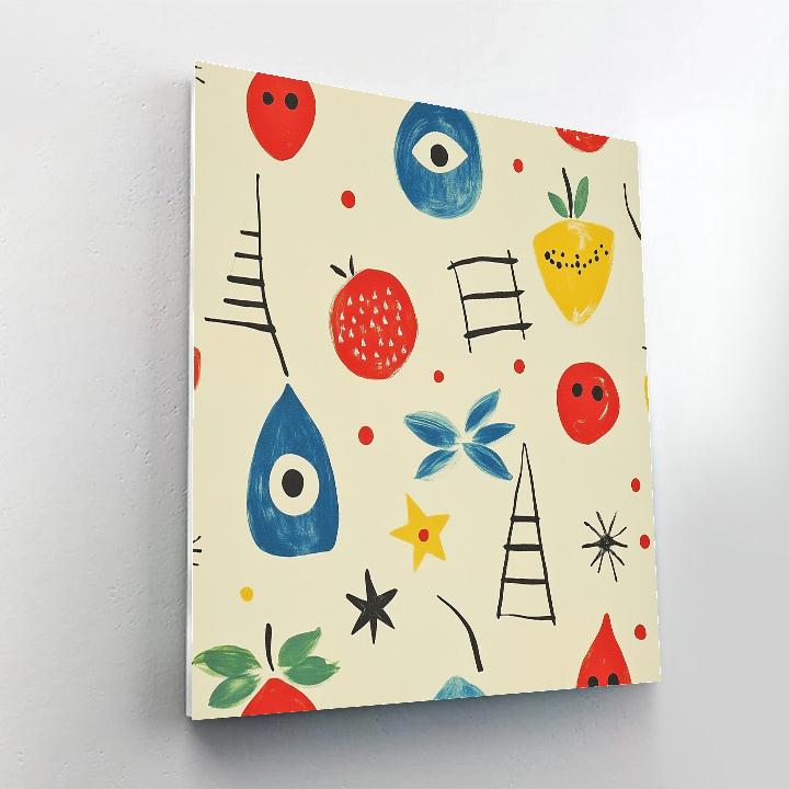 Joan Miro Inspired Dream Garden Picnic painting number kit