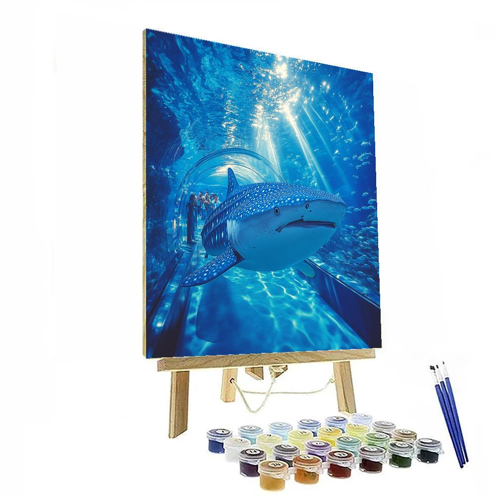 Destiny Glass Tunnel Swim Along Disney Inspired Number painting