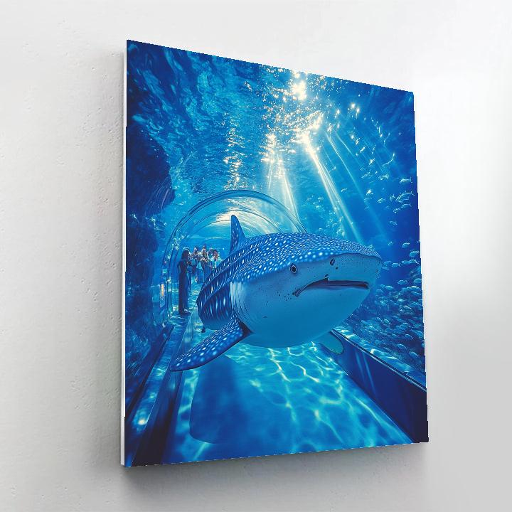 Destiny Glass Tunnel Swim Along Disney Inspired Number painting