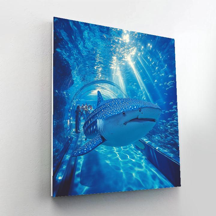 Destiny Glass Tunnel Swim Along Disney Inspired Number painting