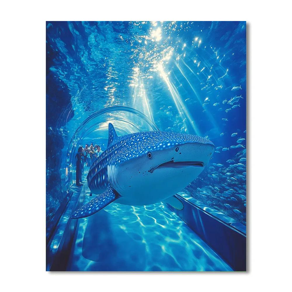 Destiny Glass Tunnel Swim Along Disney Inspired Number painting