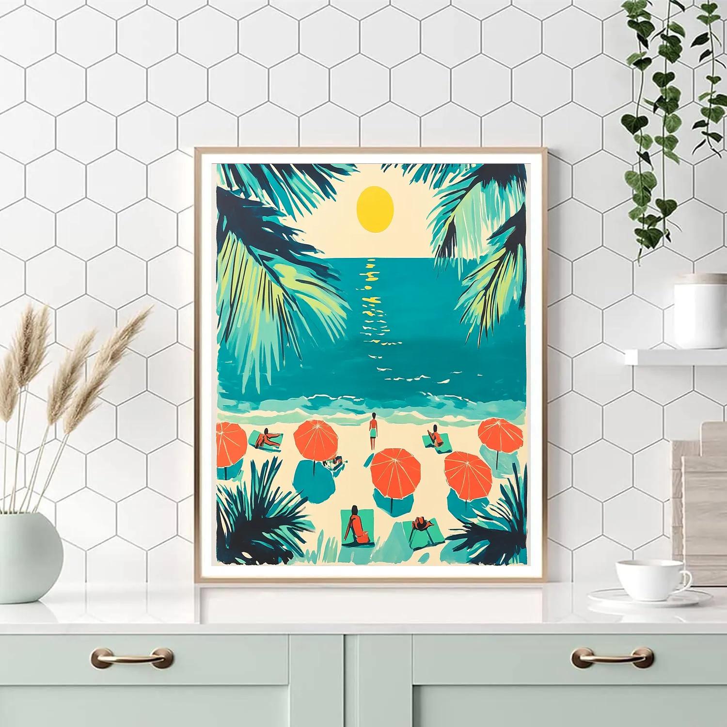 Henri Matisse Inspired Cutout Tropical Beach DIY paint by numbers