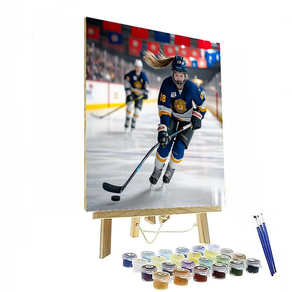 Riley City Hockey Rink Breakaway Disney Inspired Number painting