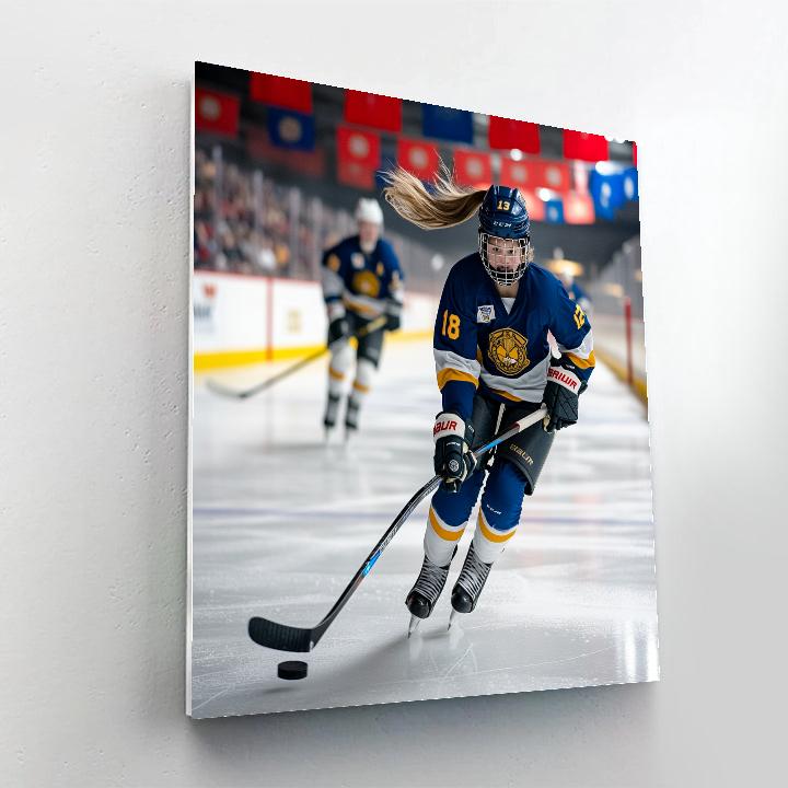 Riley City Hockey Rink Breakaway Disney Inspired Number painting