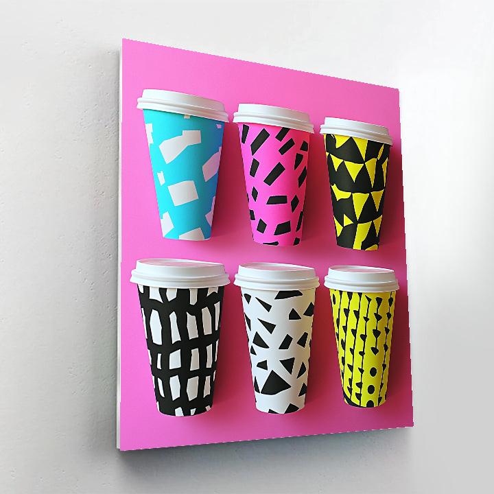 Andy Warhol Inspired Pop Coffee Cups Paint by numbers kits