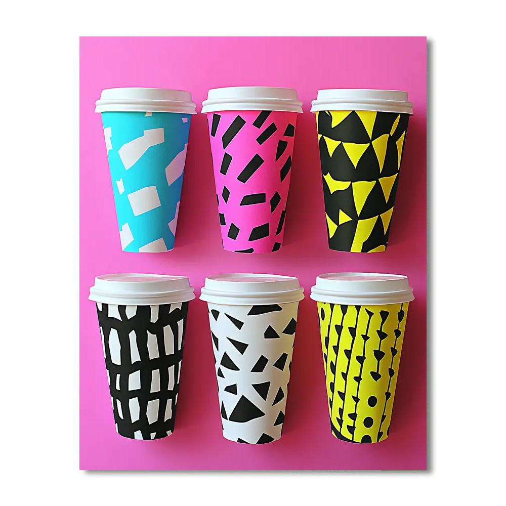 Andy Warhol Inspired Pop Coffee Cups Paint by numbers kits