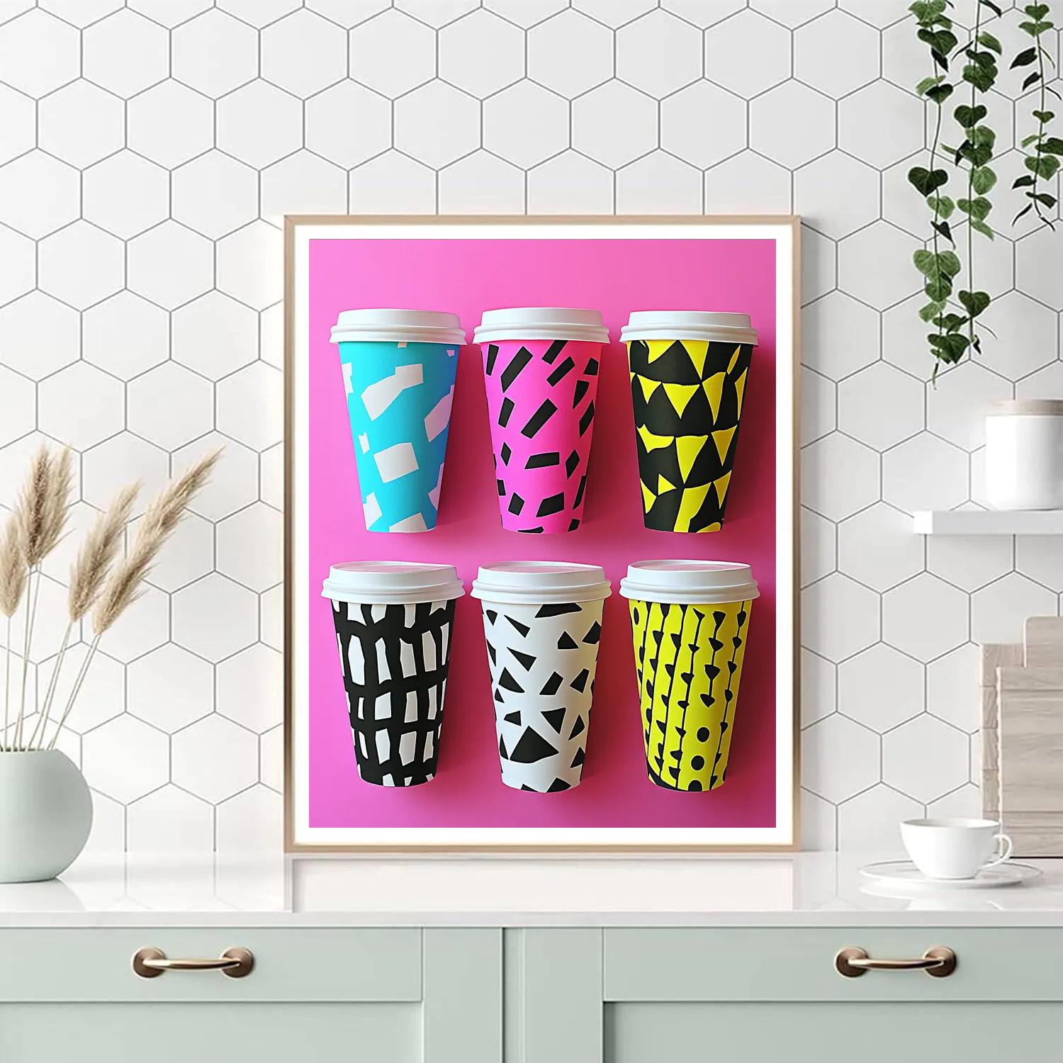 Andy Warhol Inspired Pop Coffee Cups Paint by numbers kits
