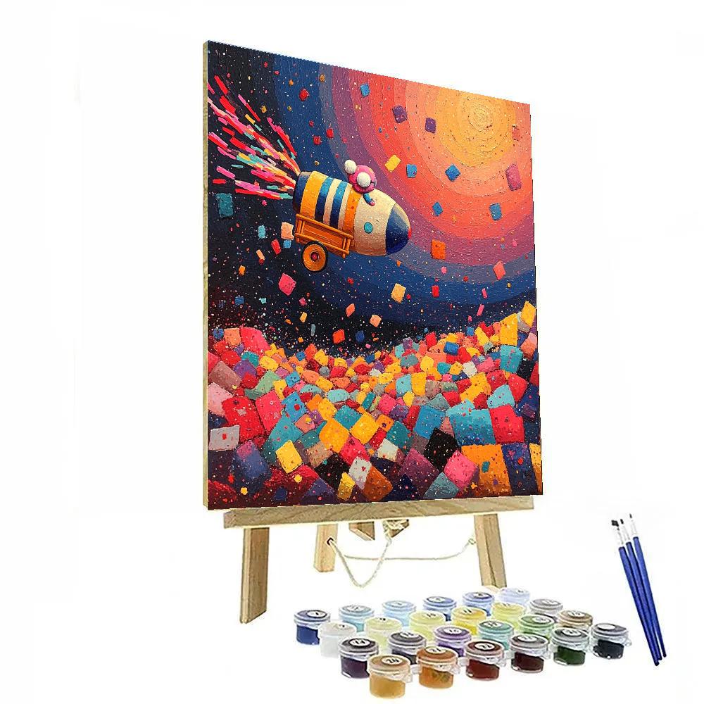 Bing Bong Memory Dump Rocket Ride Disney Inspired Paint by numbers art