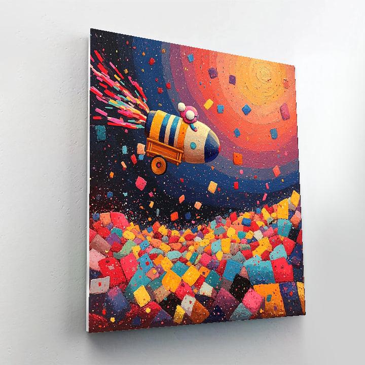 Bing Bong Memory Dump Rocket Ride Disney Inspired Paint by numbers art