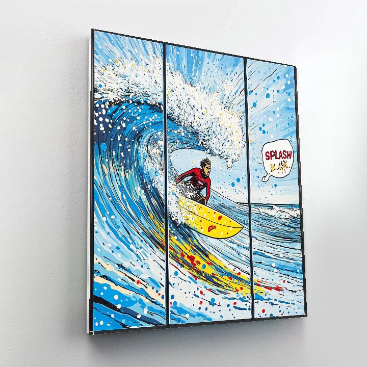 Roy Lichtenstein Inspired Comic Surfing Scene Paint by numbers kits