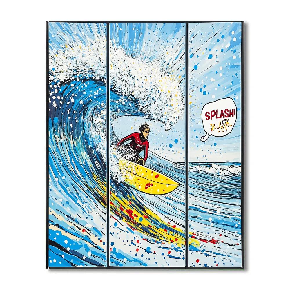 Roy Lichtenstein Inspired Comic Surfing Scene Paint by numbers kits