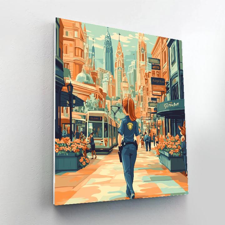 Judy Hopps Zootopia Plaza Patrol Disney Inspired DIY paint by numbers