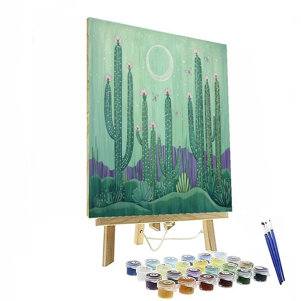 Frida Kahlo Inspired Cactus Moon Lullaby Painting by numbers kit