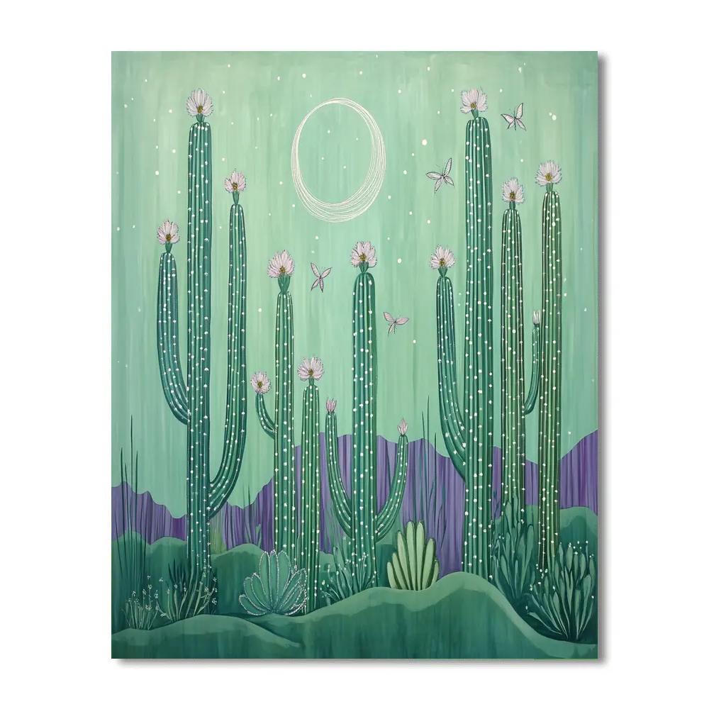 Frida Kahlo Inspired Cactus Moon Lullaby Painting by numbers kit