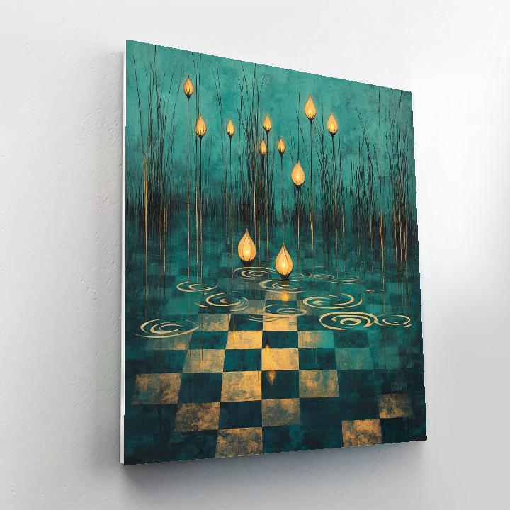 Gustav Klimt Inspired Golden Marsh Lights Painting by numbers kit