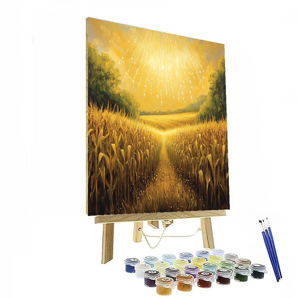 Frida Kahlo Inspired Cornfield Sun Psalms Numbered painting kits