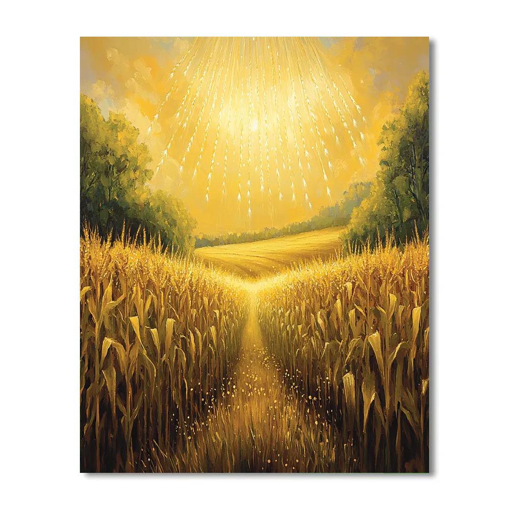 Frida Kahlo Inspired Cornfield Sun Psalms Numbered painting kits