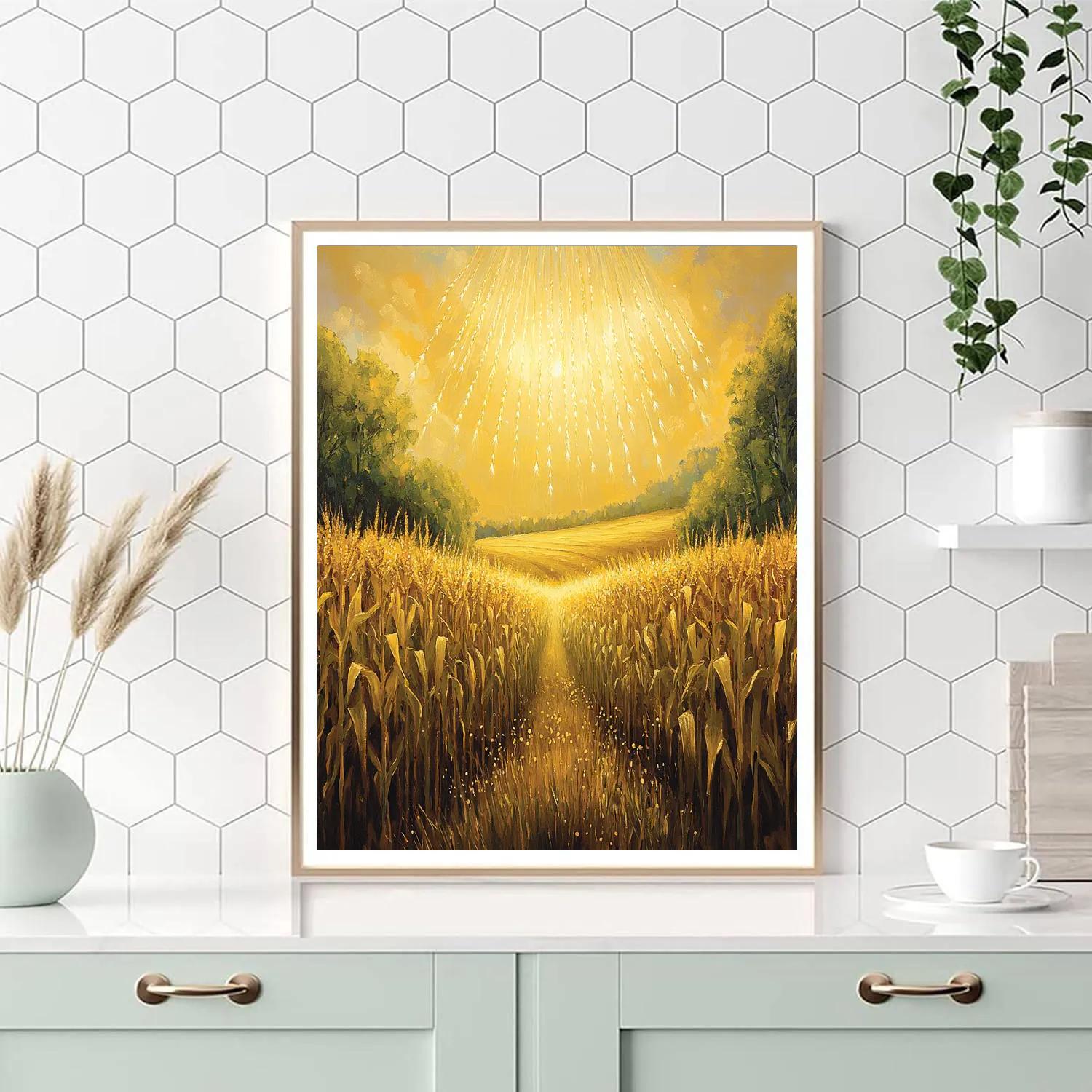 Frida Kahlo Inspired Cornfield Sun Psalms Numbered painting kits