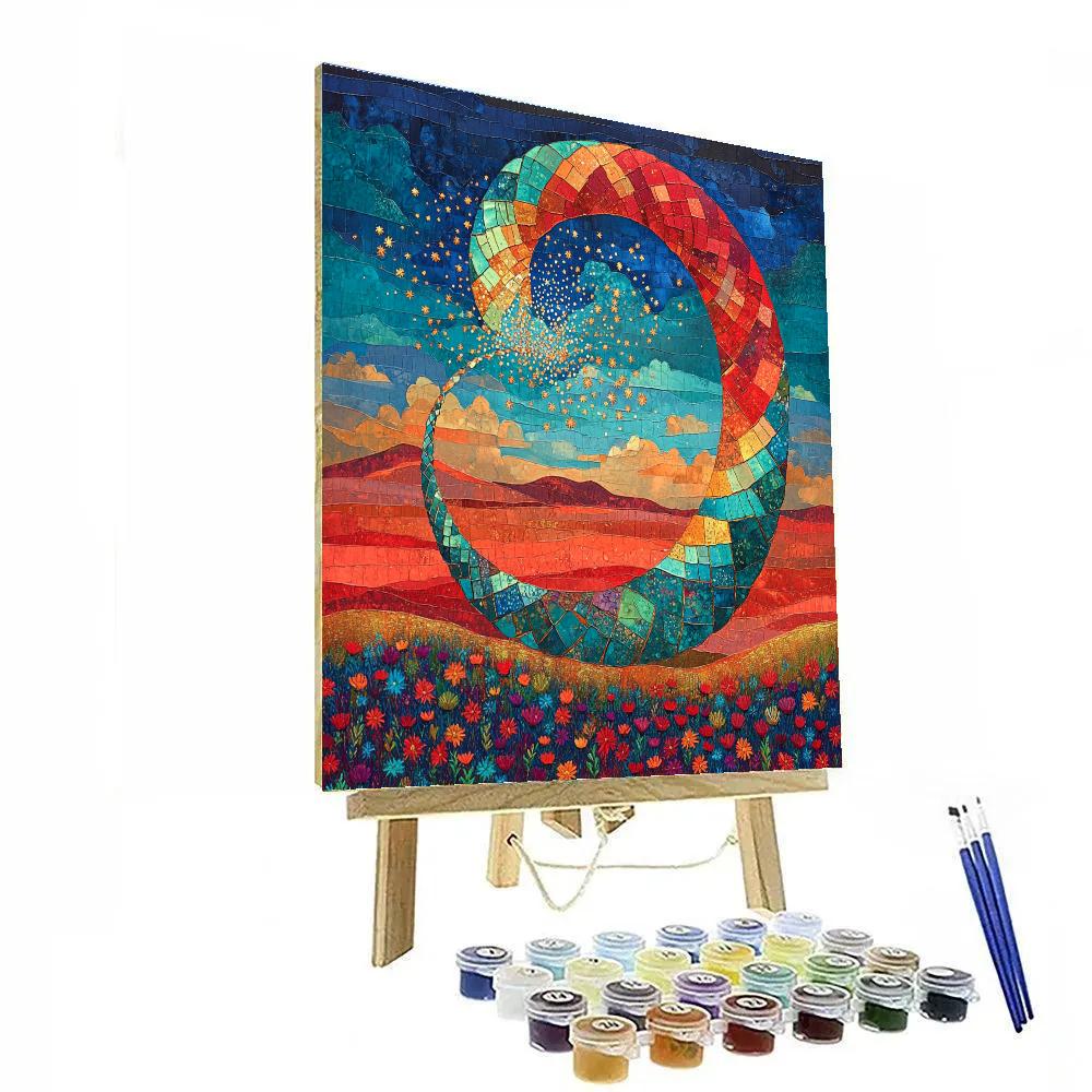 Frida Kahlo Inspired Serpent Of Rainbows Number painting