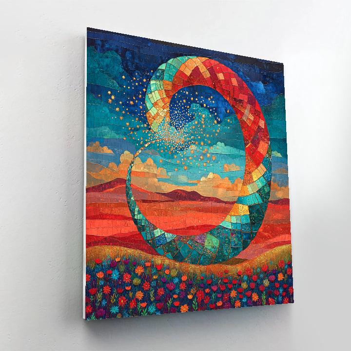 Frida Kahlo Inspired Serpent Of Rainbows Number painting