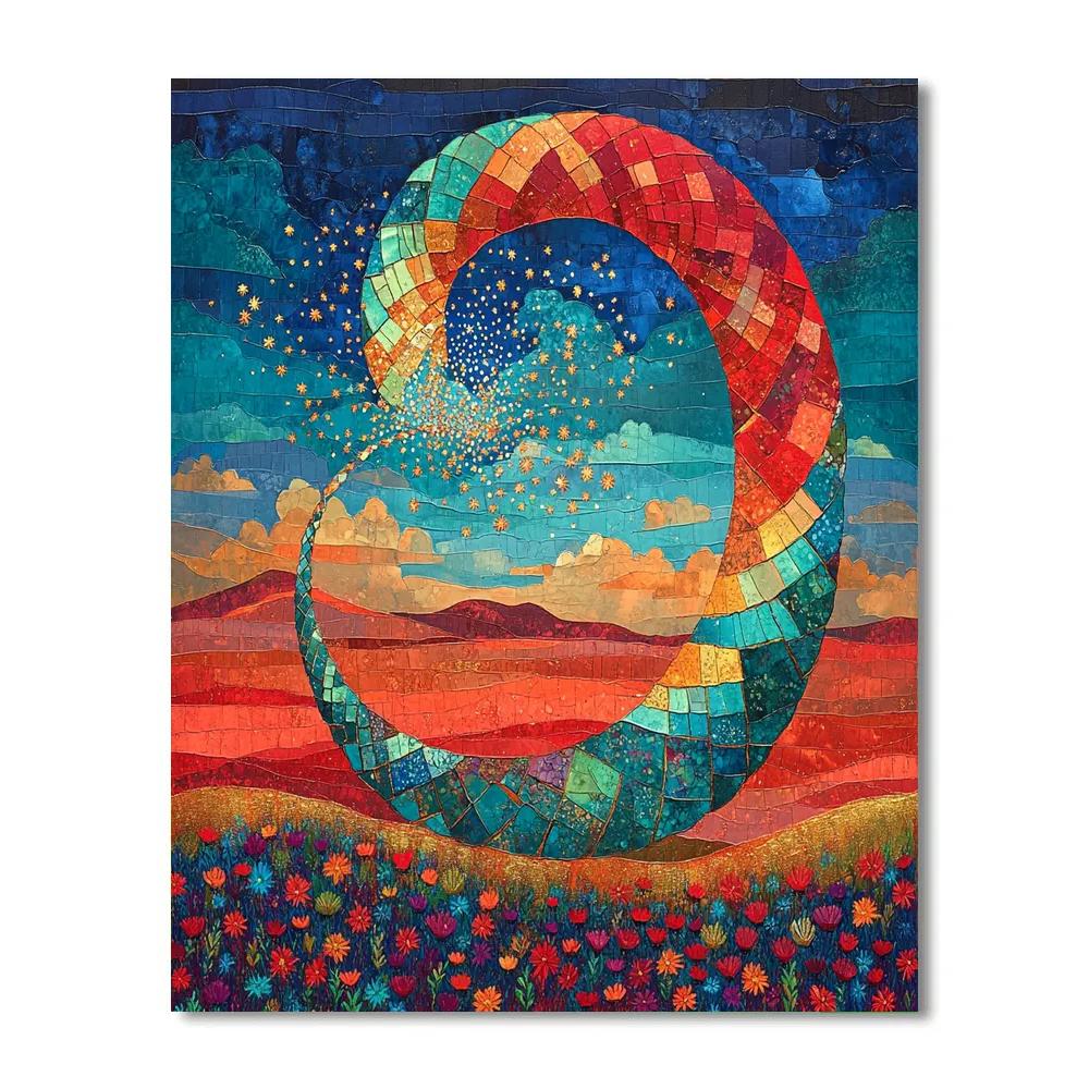 Frida Kahlo Inspired Serpent Of Rainbows Number painting