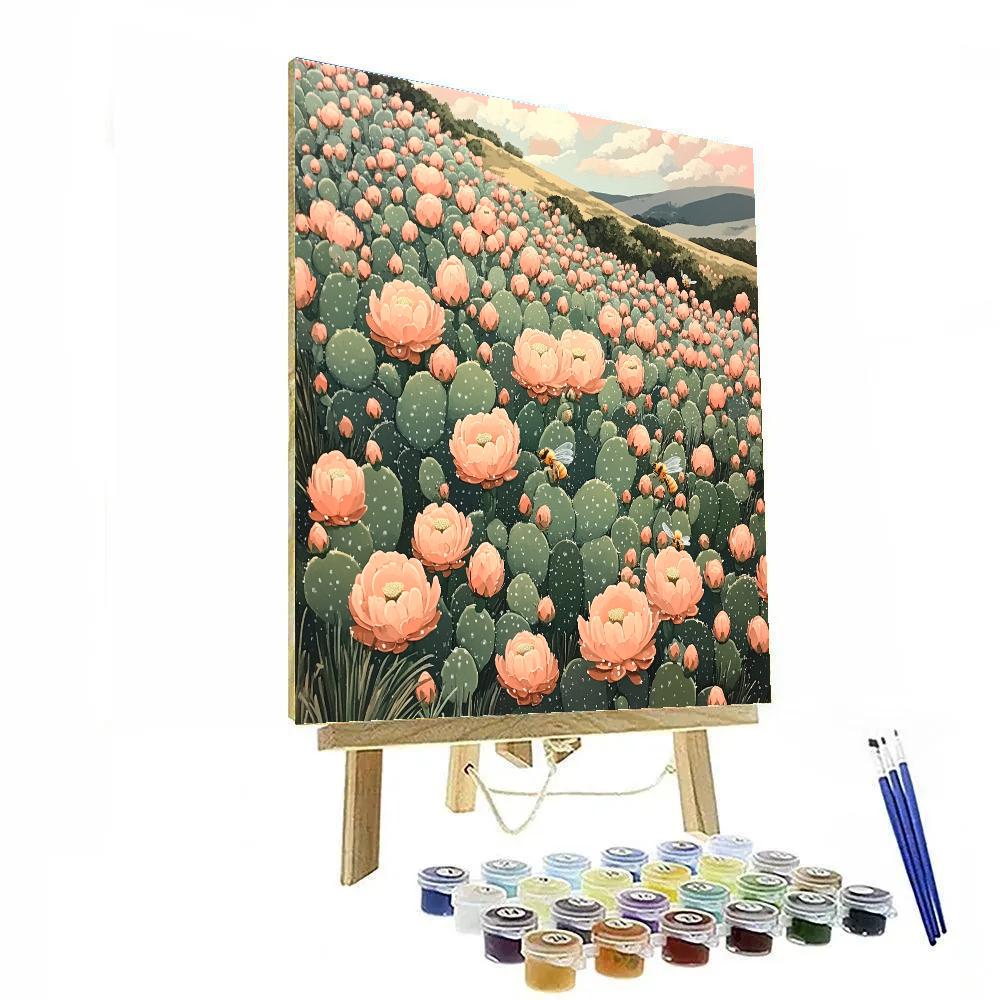 Frida Kahlo Inspired Prickly Pear Dawn Hymn paint by numbers