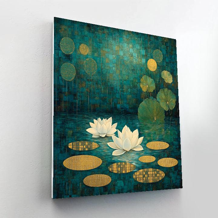 Gustav Klimt Inspired Ornamental Lotus Drift Painting by numbers kit
