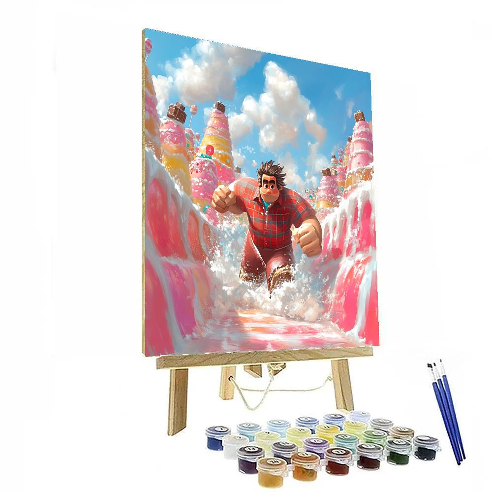 Wreck It Ralph Sugar Track Smash Sprint Disney Inspired Painting by numbers kit