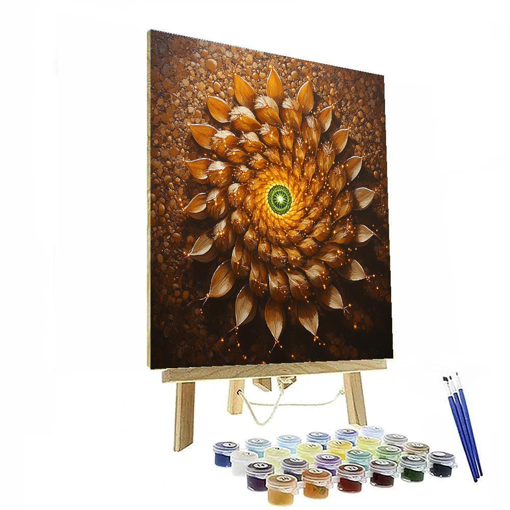 Frida Kahlo Inspired Sacred Maize Spiral paint by numbers