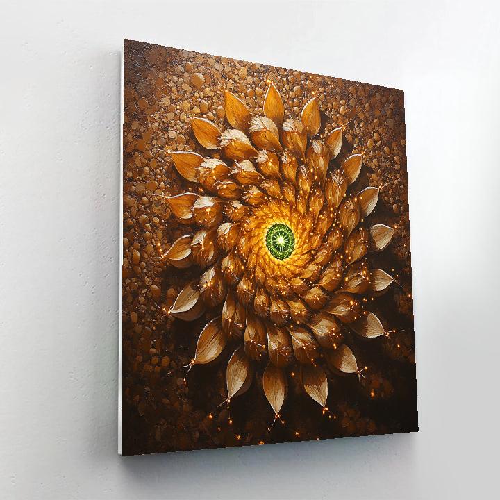 Frida Kahlo Inspired Sacred Maize Spiral paint by numbers