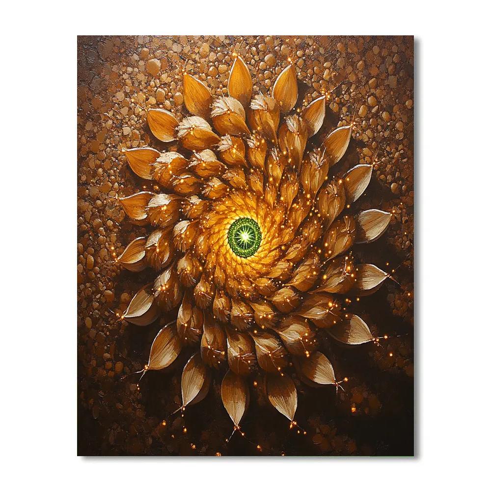 Frida Kahlo Inspired Sacred Maize Spiral paint by numbers