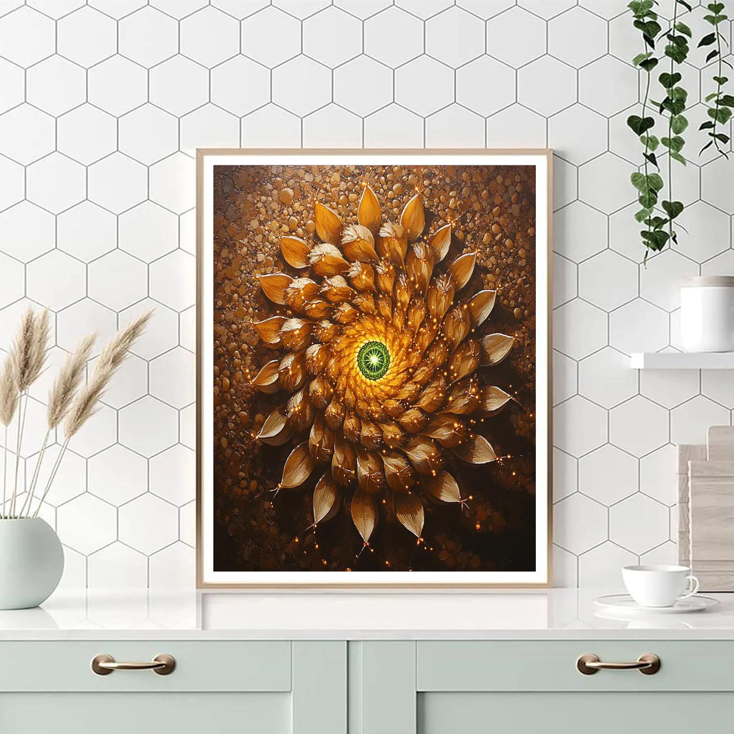 Frida Kahlo Inspired Sacred Maize Spiral paint by numbers