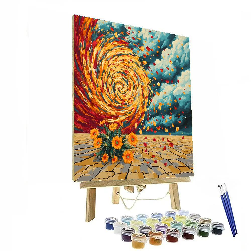 Frida Kahlo Inspired Desert Bloom Tempest paint by number