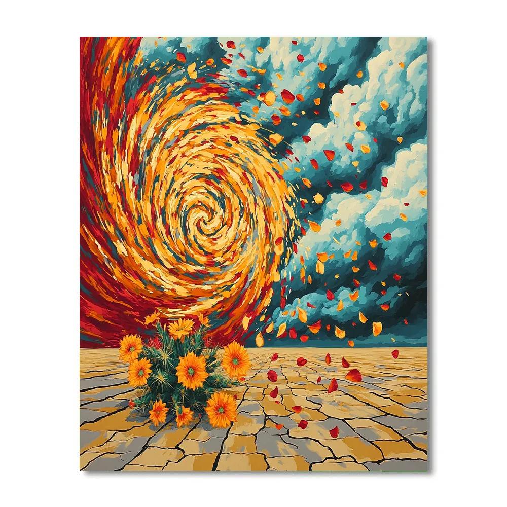 Frida Kahlo Inspired Desert Bloom Tempest paint by number