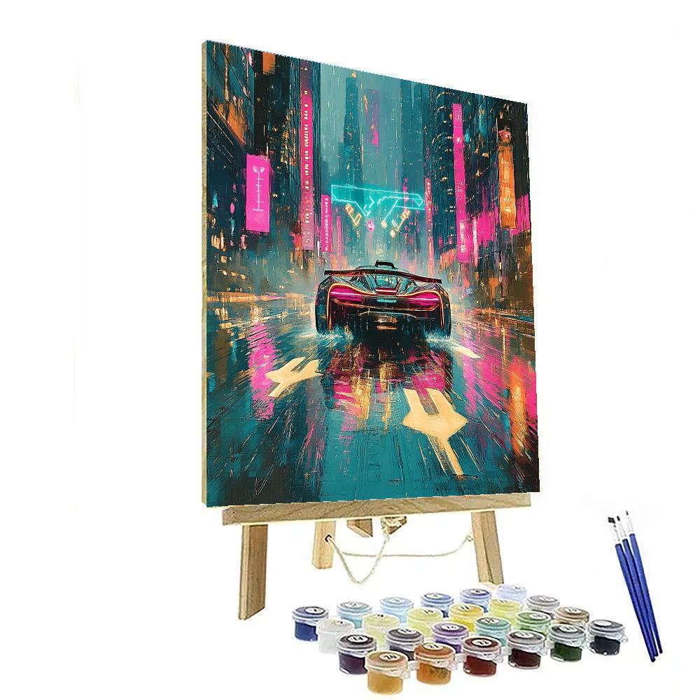 Shank Online Street Race Night Drive Disney Inspired paint by numbers