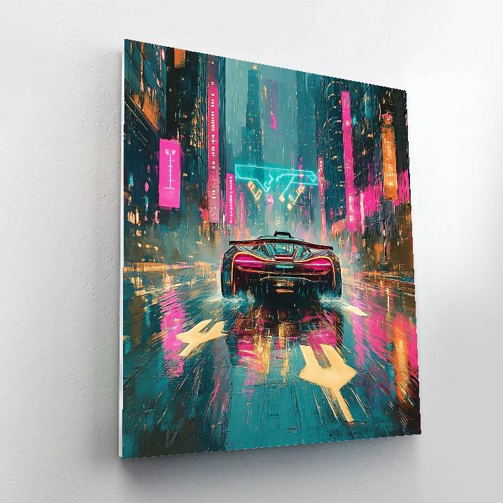 Shank Online Street Race Night Drive Disney Inspired paint by numbers